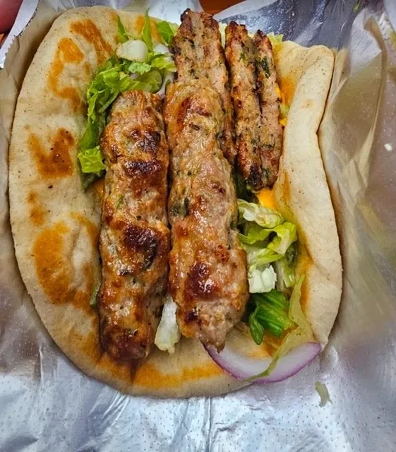 Indian seekh kebab wrap
